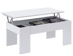 Mesa De Centro Elevable Flow Blanco Artik