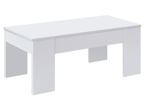 Mesa De Centro Elevable Flow Blanco Artik