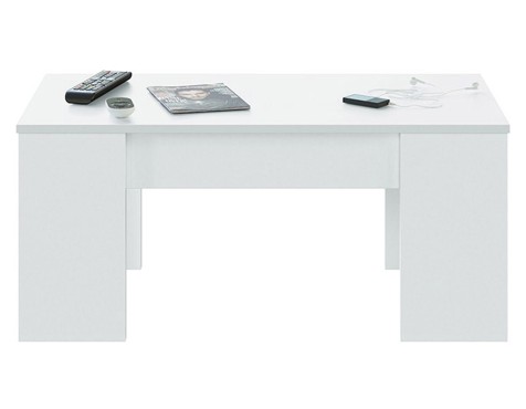 Mesa De Centro Elevable Flow Blanco Artik