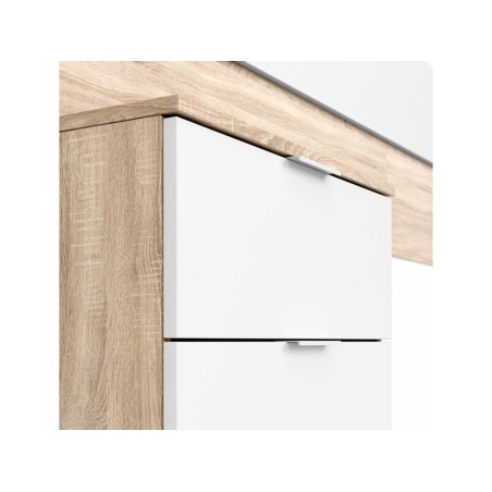Cabecero Cama Alaya + 2 Mesitas Roble Blanco Artik
