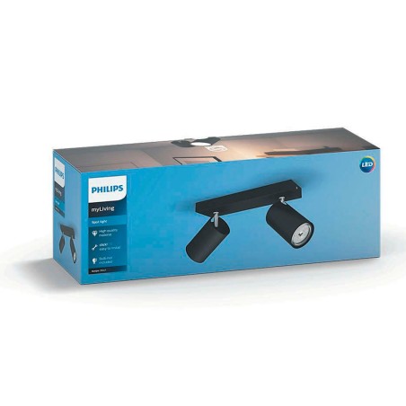 Regleta 2 Focus Philips Kosipo Negre