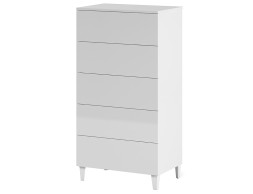 Cómoda 5 Cajones Loft Blanca