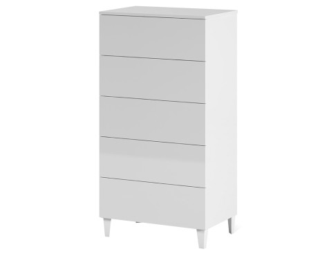 Cómoda 5 Cajones Loft Blanca