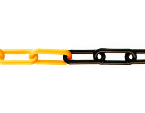 Cadena Plástica Negra Amarilla