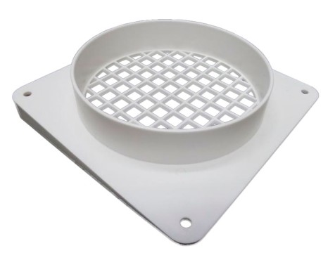 Reixeta Exterior Rodona Pvc Blanca