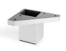 Pata Mueble Abs Cuadrada Aluminio 40X40X60Mm