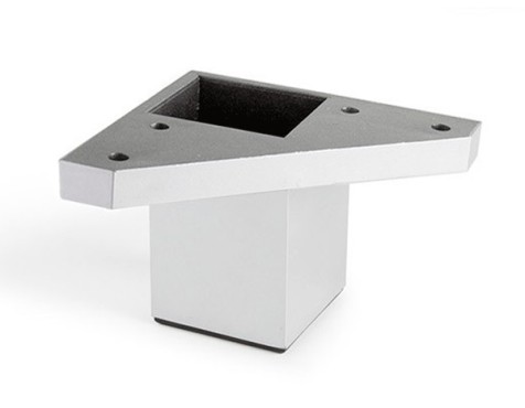 Pata Mueble Abs Cuadrada Aluminio 40X40X60Mm