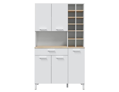 Mueble Auxiliar Cocina Roble Canadian Blanco Artik