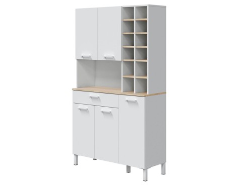 Mueble Auxiliar Cocina Roble Canadian Blanco Artik