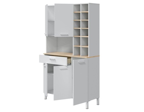 Mueble Auxiliar Cocina Roble Canadian Blanco Artik
