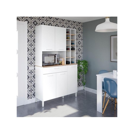 Mueble Auxiliar Cocina Roble Canadian Blanco Artik
