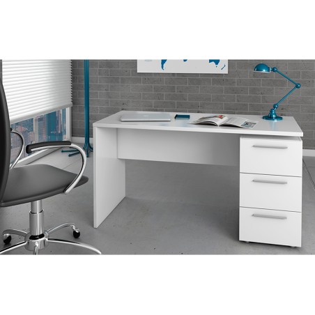 Mesa Estudio 3 Cajones Stylus Blanco Artik