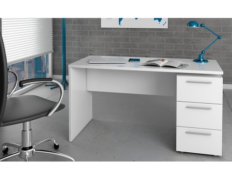 Mesa Estudio 3 Cajones Stylus Blanco Artik