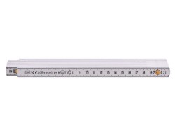 Metre De Plàstic Plegable Blanc