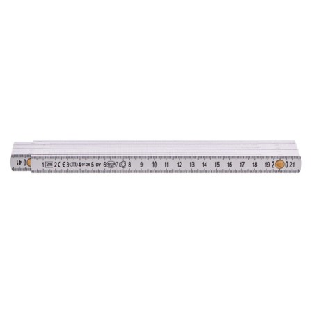 Metre De Plàstic Plegable Blanc