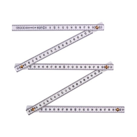 Metre De Plàstic Plegable Blanc