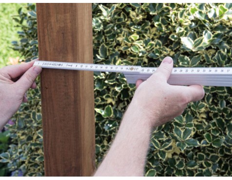 Metre De Plàstic Plegable Blanc