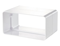 Empalme Rectangular Pvc Blanco