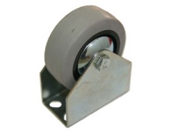 Rueda Goma Gris Placa Fija