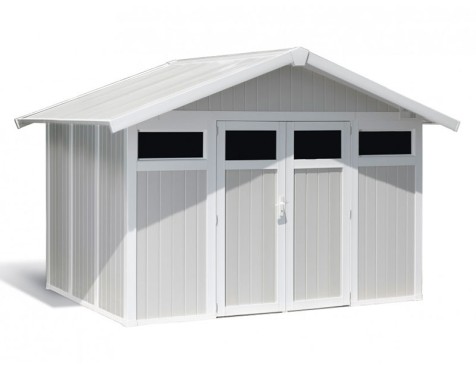 Caseta De Jardín En Resina Utility Gris Verde