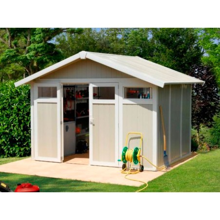 Caseta De Jardín En Resina Utility Gris Verde