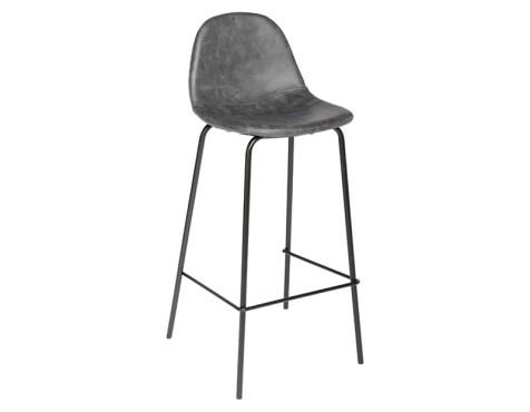 Taburete Alto Con Respaldo Vladi Gris