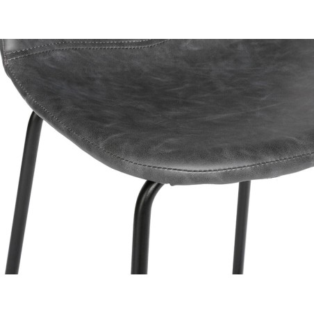 Taburete Alto Con Respaldo Vladi Gris