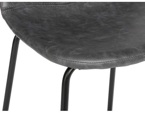 Taburete Alto Con Respaldo Vladi Gris
