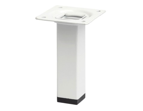 Pata Mueble Acero Cuadrada Blanca 25X25X100Mm