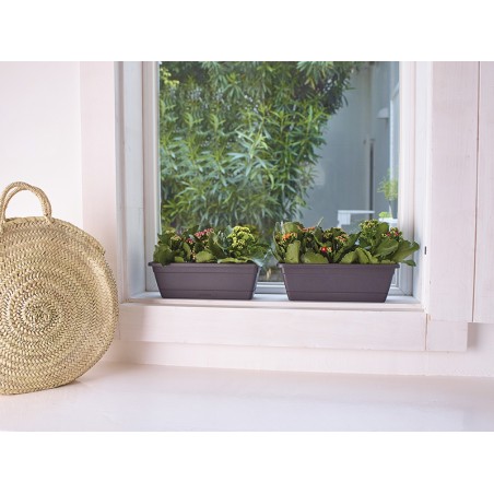 Jardinera Venezia Con Reserva De Agua Antracita