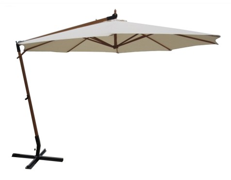 Parasol Jardín Lateral Bimba Madera Crudo