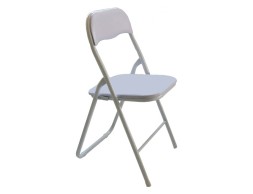 Silla Plegable Acolchada Basic Blanca