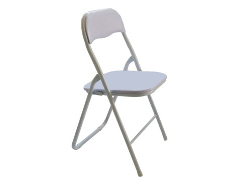 Silla Plegable Acolchada Basic Blanca