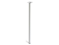 Pata Mesa Acero Cuadrada Blanca 25X25X800Mm