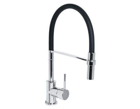 Grifo Cocina Flexo Silicona Negra