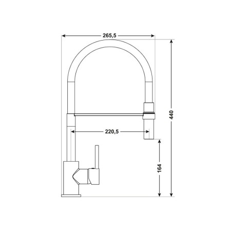 Grifo Cocina Flexo Silicona Negra