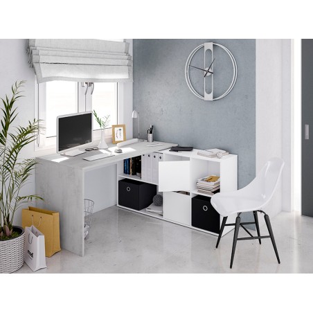 Escriptori Office Ciment Blanc Artik