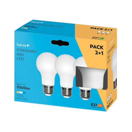 Bombilla Led Estándar 2+1 Garza Luz Cálida