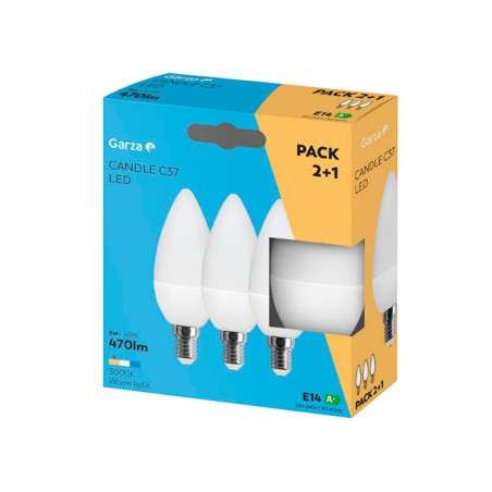 Bombilla Led Vela 2+1 Garza Luz Cálida