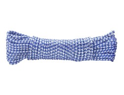Bobina Plástico Trenzado Blanco Azul