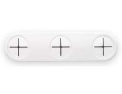 Colgador Paños Adhesivo Triple Blanco
