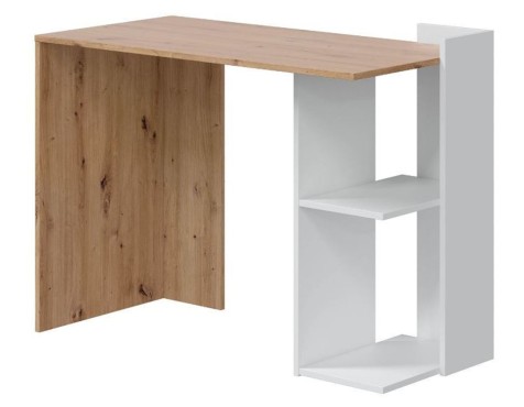 Escritorio Reversible Kenia Roble Y Blanco Artik