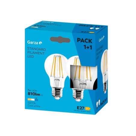Pack 2 Bombillas Led Filamento Garza Luz Fría