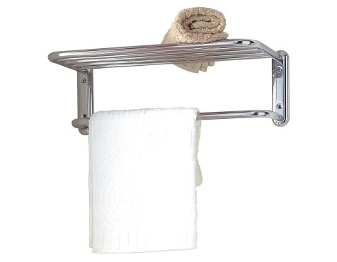 Estantería Toallero Baño Pared Metal Cromado