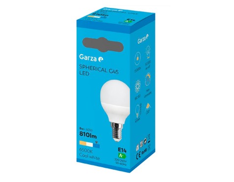 Bombilla Led Esférica Garza Luz Fría