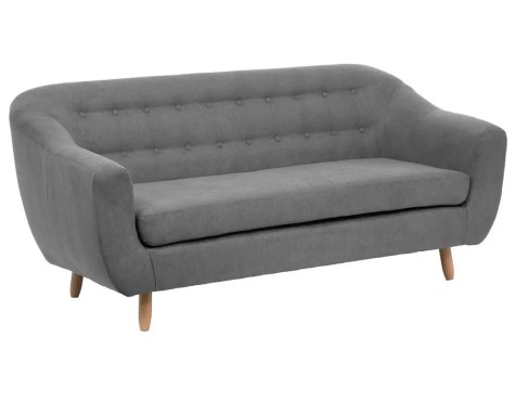 Sofá 3 Plazas Retro Gris