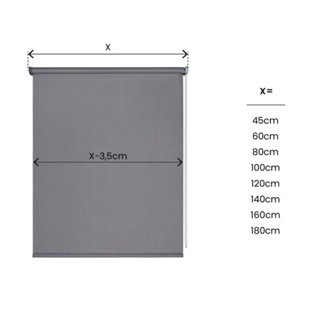 Estor Night Opaco Enrollable Roll-Up Gris