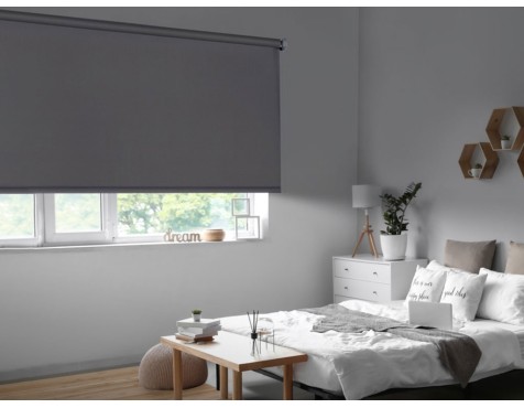 Estor Night Opaco Enrollable Roll-Up Gris