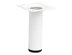 Pata Mueble Acero Redonda Blanca Ø30X100Mm