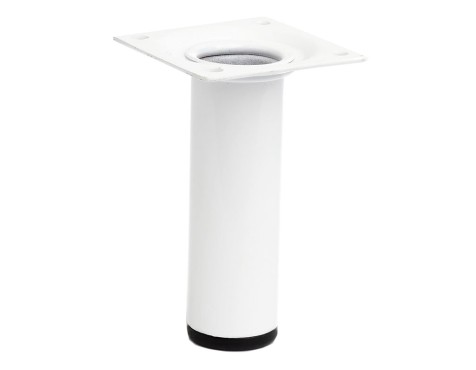 Pata Mueble Acero Redonda Blanca Ø30X100Mm